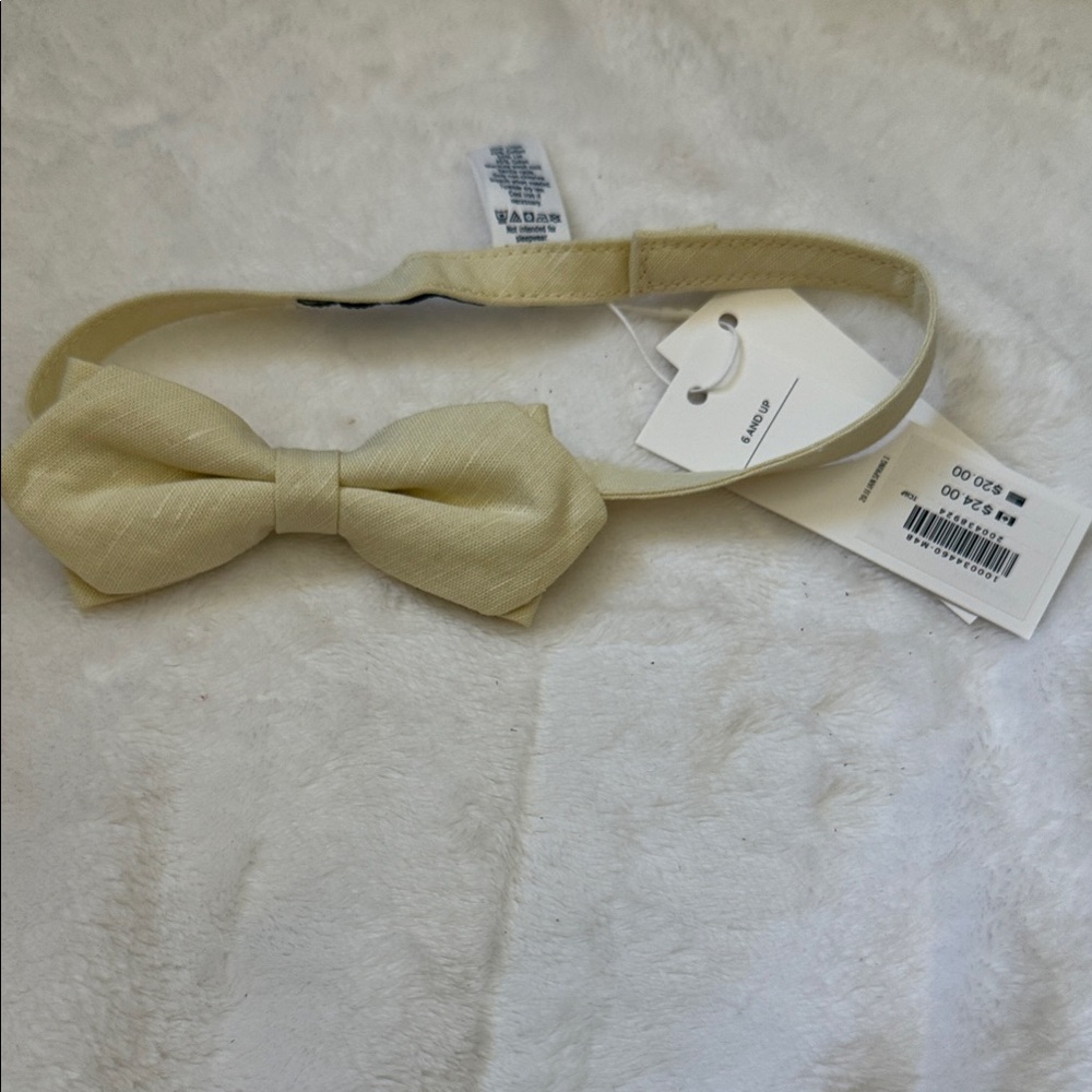Janie and Jack Light Tan Bow Tie